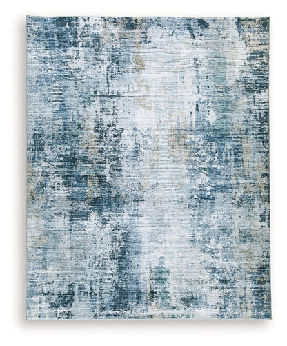 Arlenmont Blue/White/Brown Large Rug - R407481