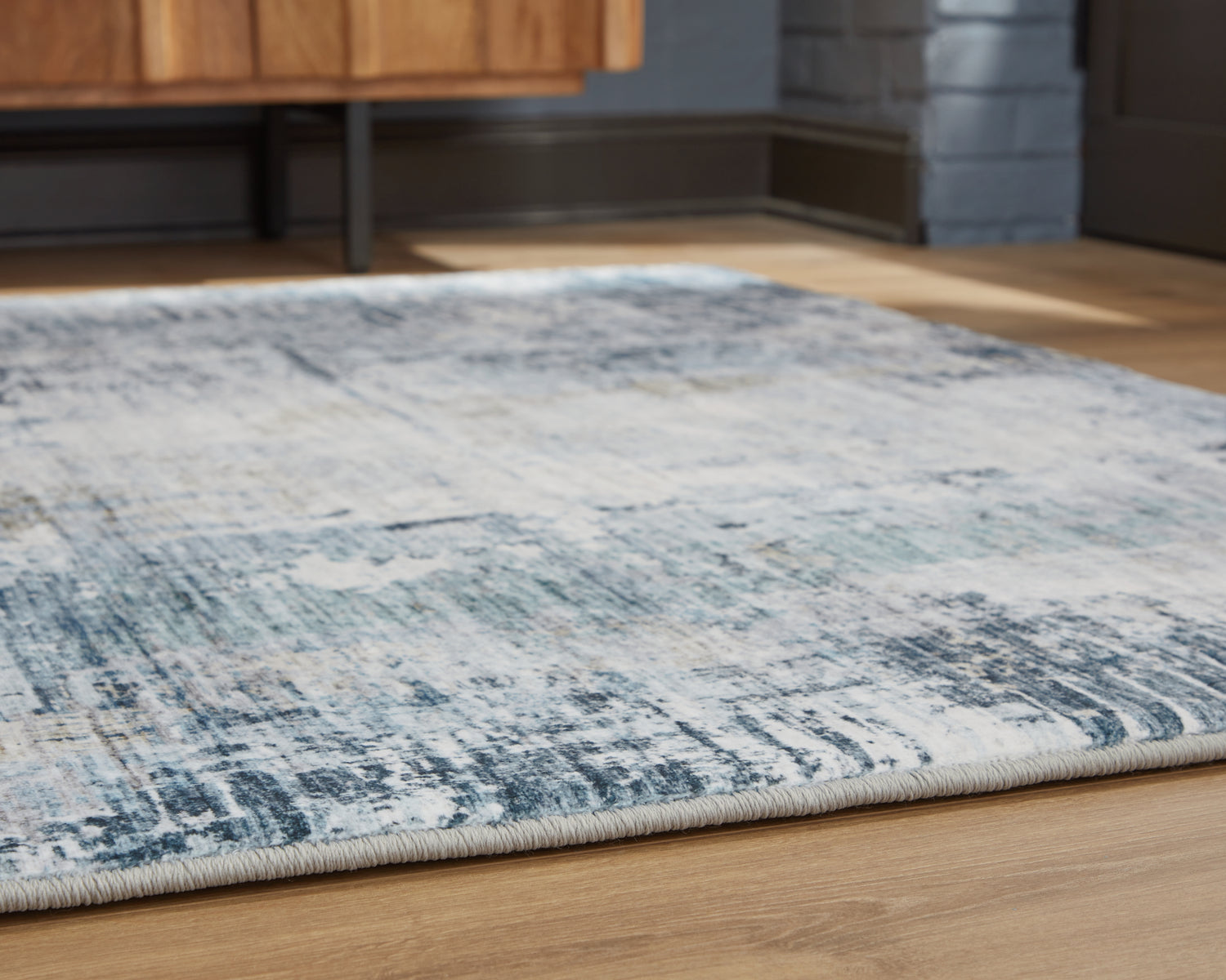 Arlenmont Blue/White/Brown Large Rug - R407481