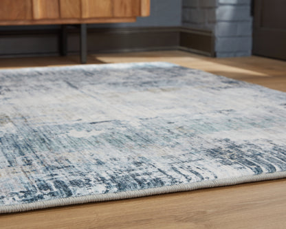 Arlenmont Blue/White/Brown Large Rug - R407481