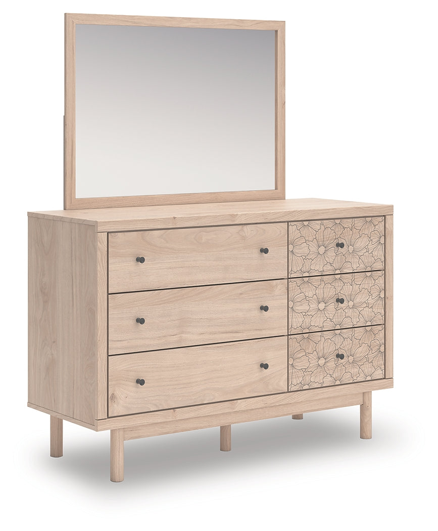 Arloster Full Upholstered Day Bed, Dresser and Mirror - PCB1566B15