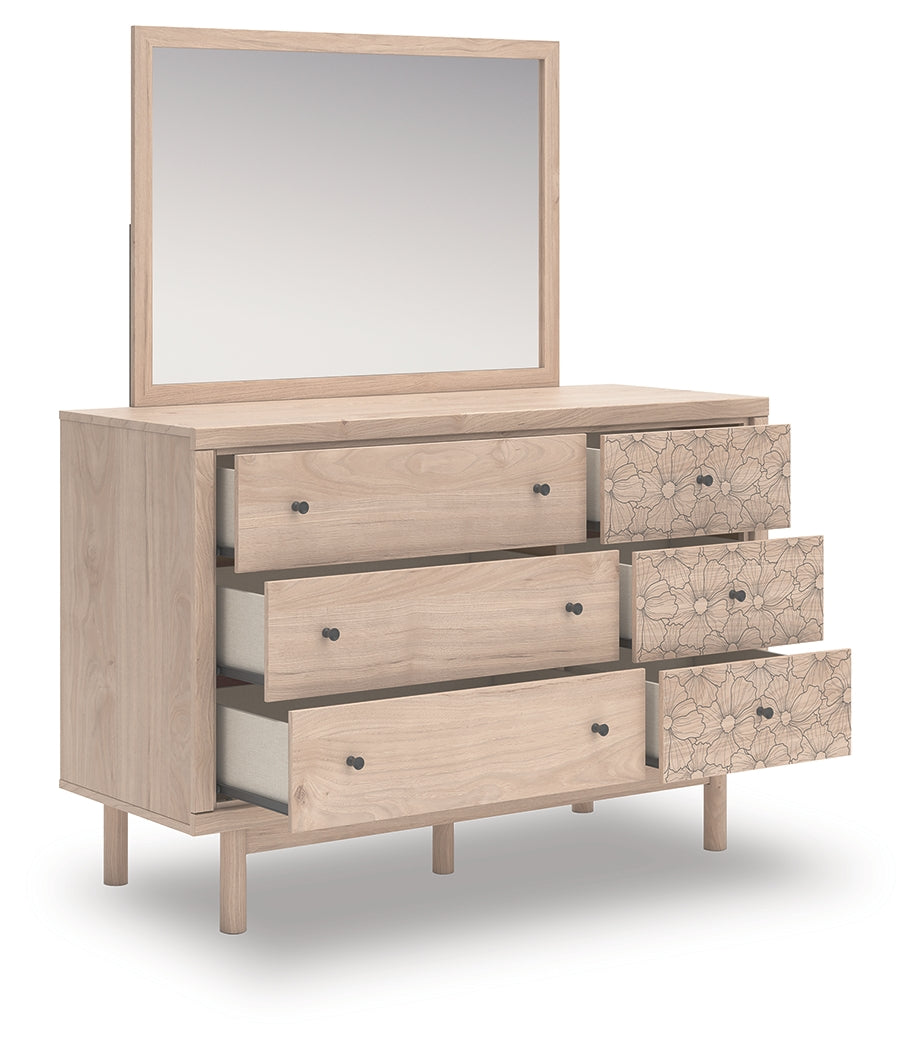 Arloster Full Upholstered Day Bed, Dresser and Mirror - PCB1566B15