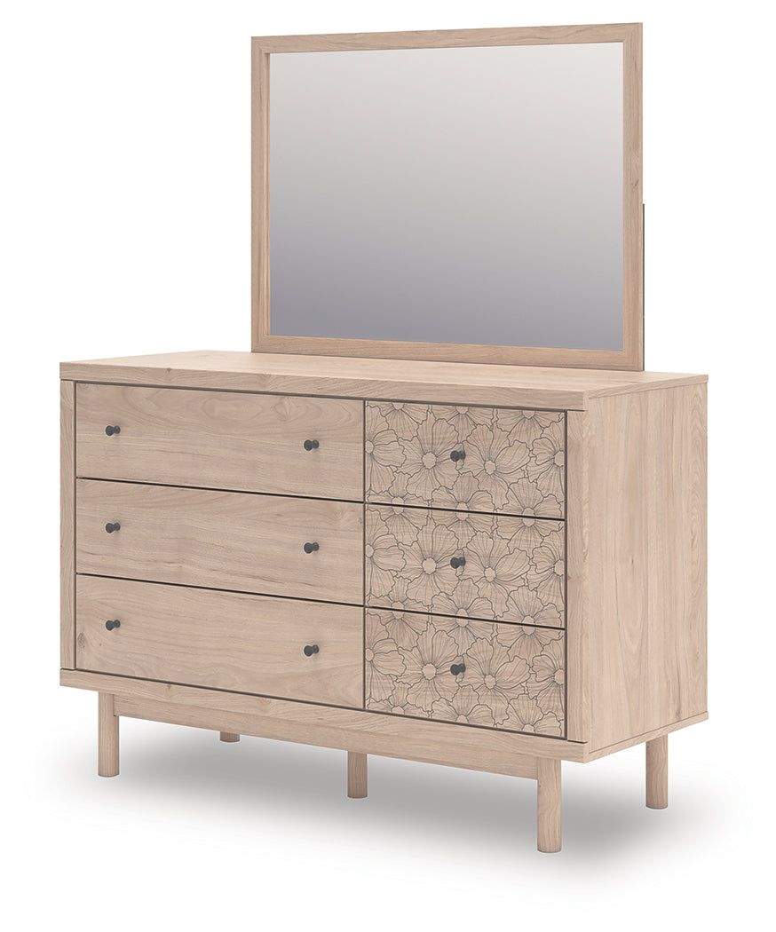 Arloster Full Upholstered Day Bed, Dresser and Mirror - PCB1566B15