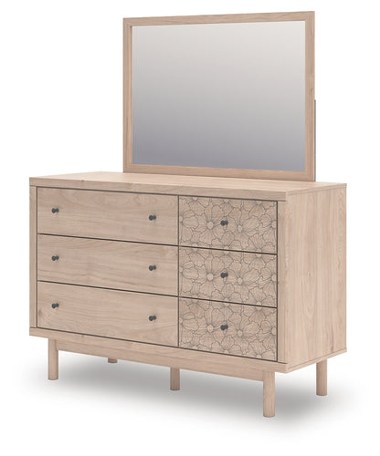 Arloster Full Upholstered Day Bed, Dresser and Mirror - PCB1566B15