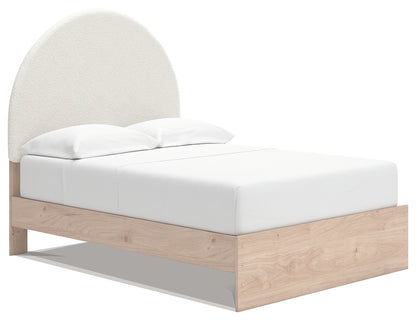 Arloster Tan/White Full Upholstered Panel Bed - PCB1566B3