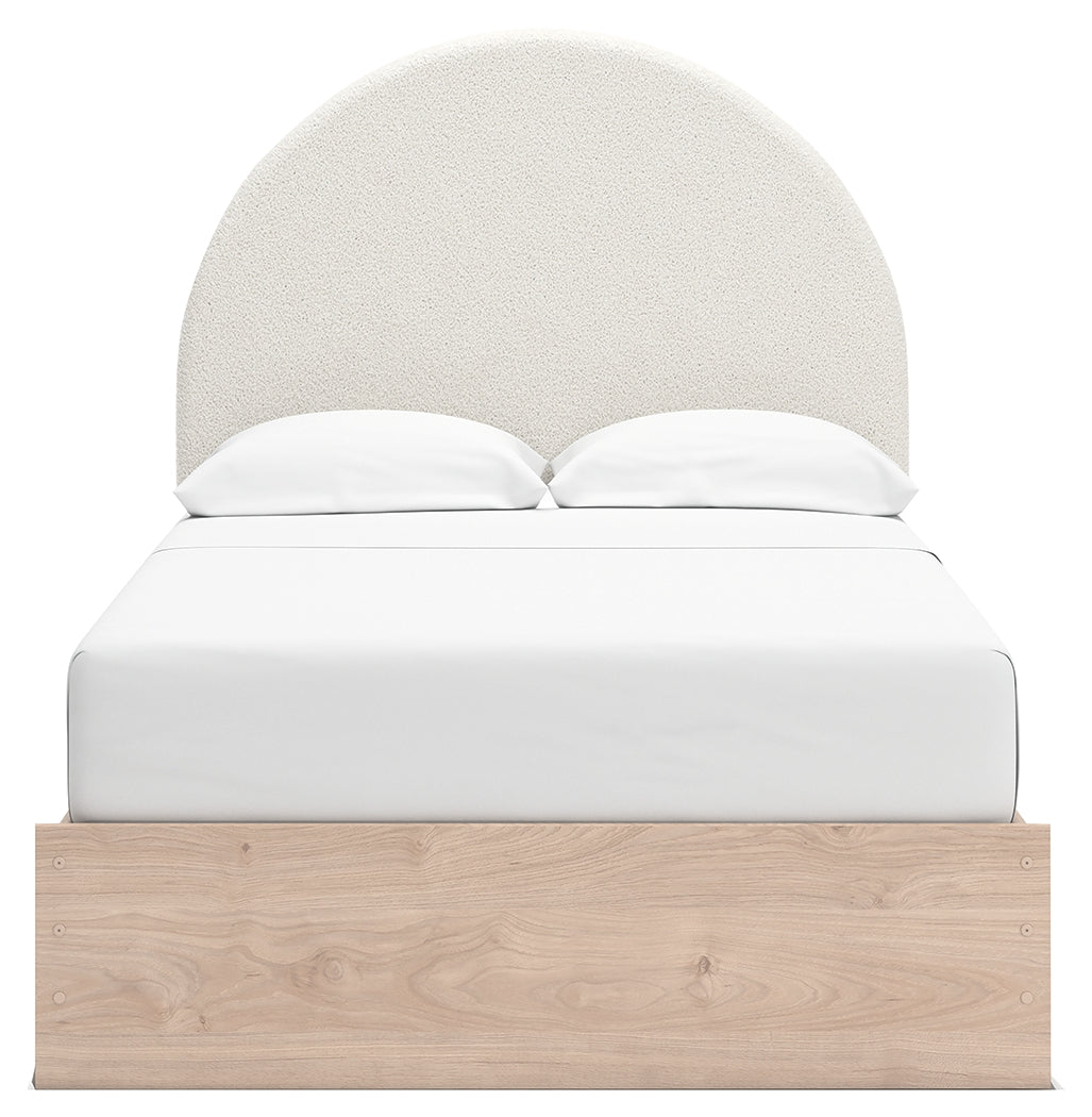 Arloster Tan/White Full Upholstered Panel Bed - PCB1566B3