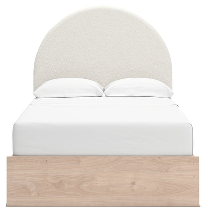 Arloster Tan/White Full Upholstered Panel Bed - PCB1566B3