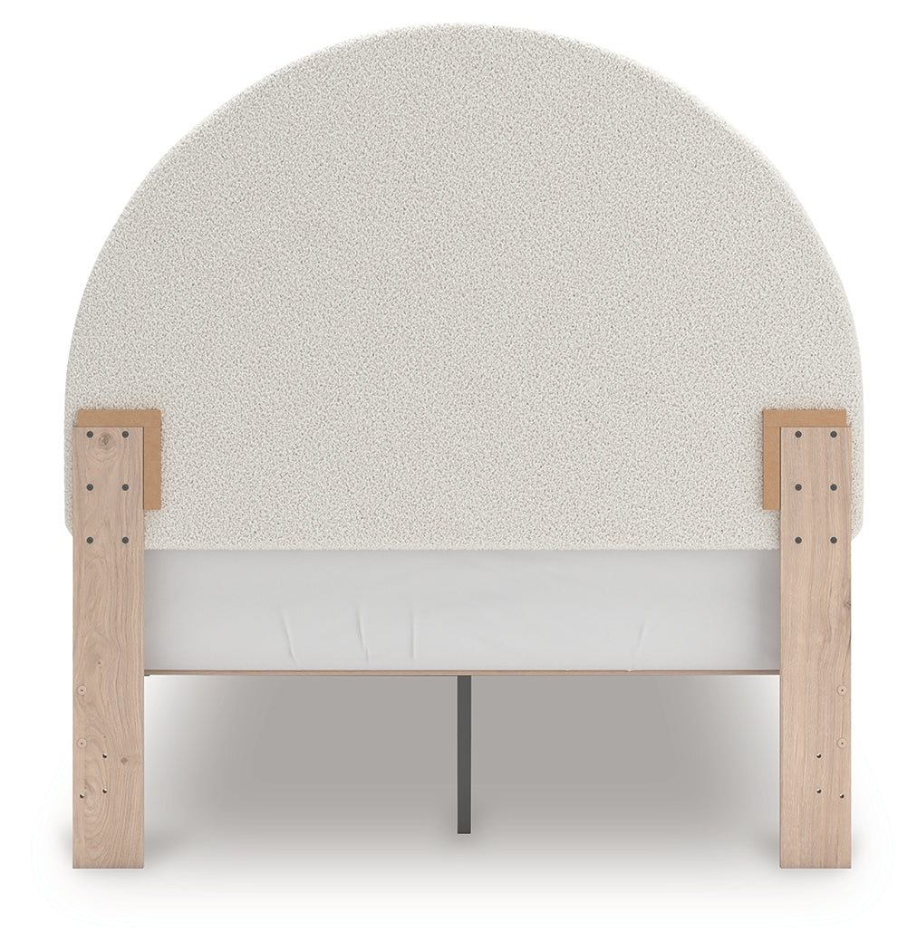 Arloster Tan/White Full Upholstered Panel Bed - PCB1566B3