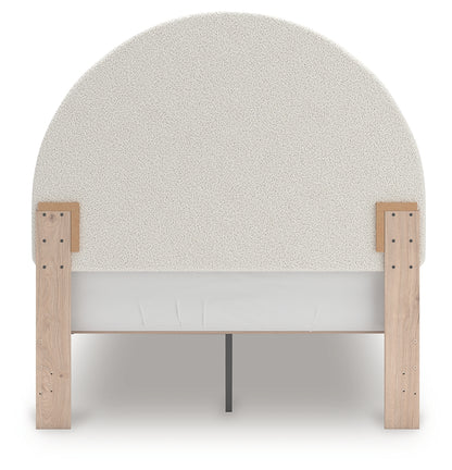 Arloster Tan/White Full Upholstered Panel Bed - PCB1566B3