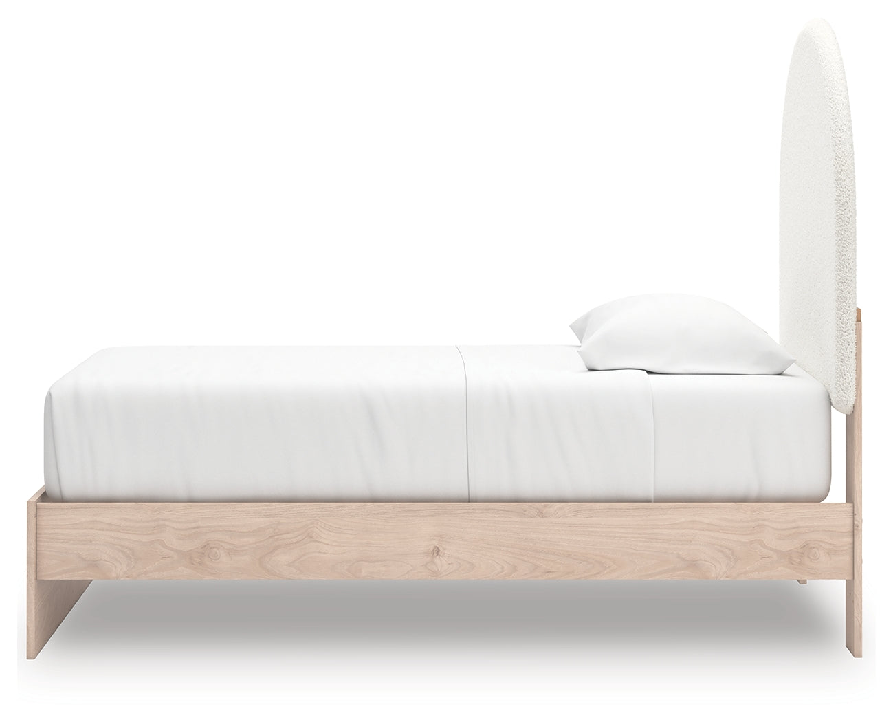 Arloster Tan/White Twin Upholstered Panel Bed - PCB1566B2