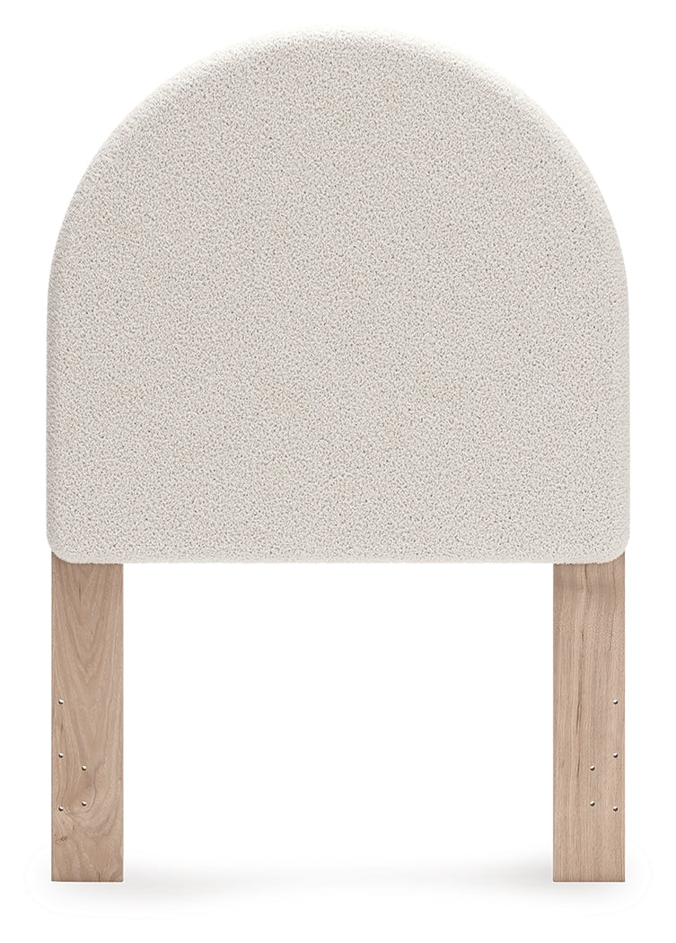 Arloster White/Tan Twin Upholstered Panel Headboard - PCB1566-53