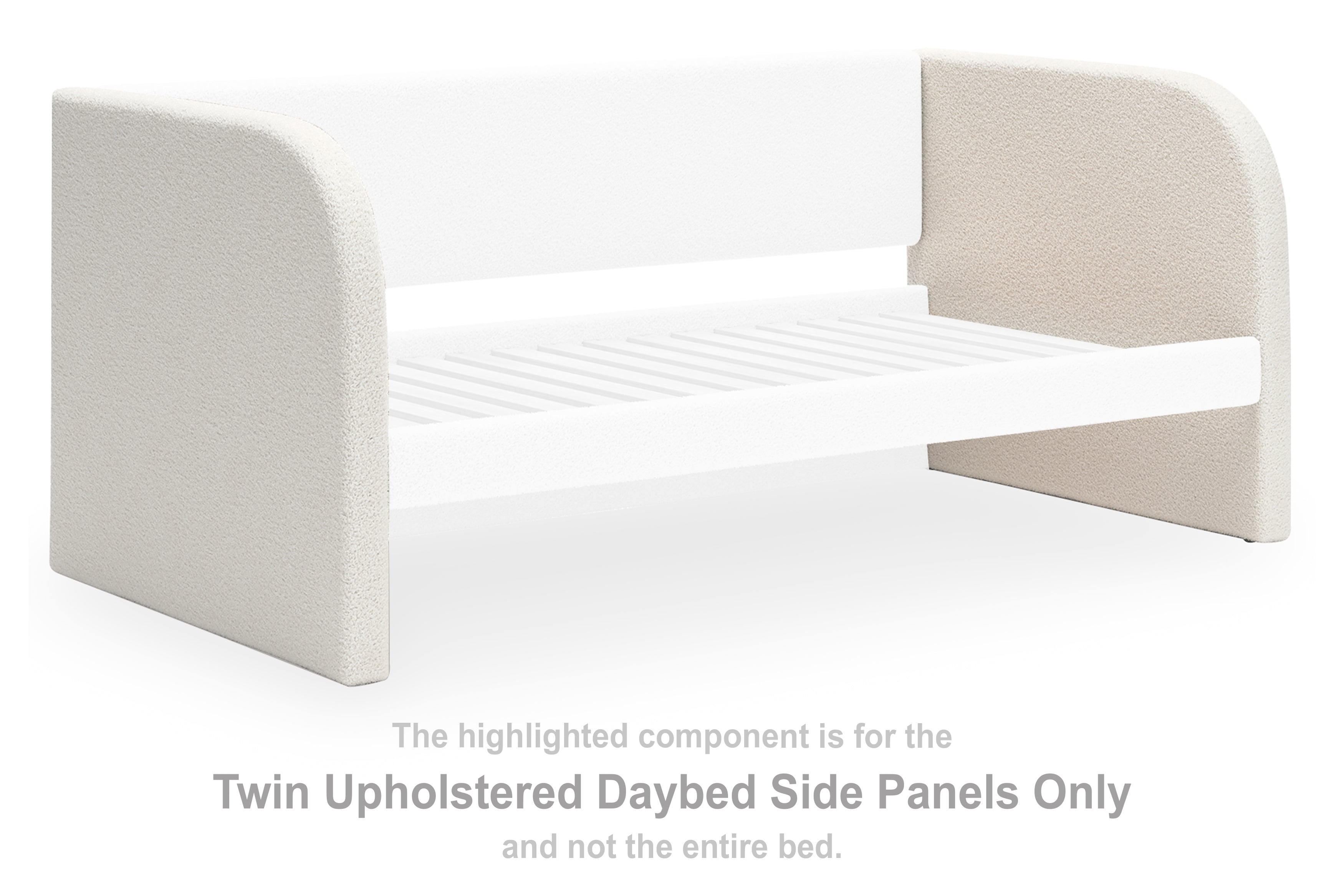 Arloster White Twin Upholstered Daybed Side Panels - PCB1566-181