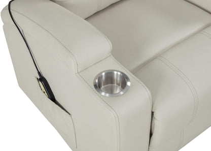 Armstrong Upholstered Power Lift Massage Recliner Ivory - 609477P
