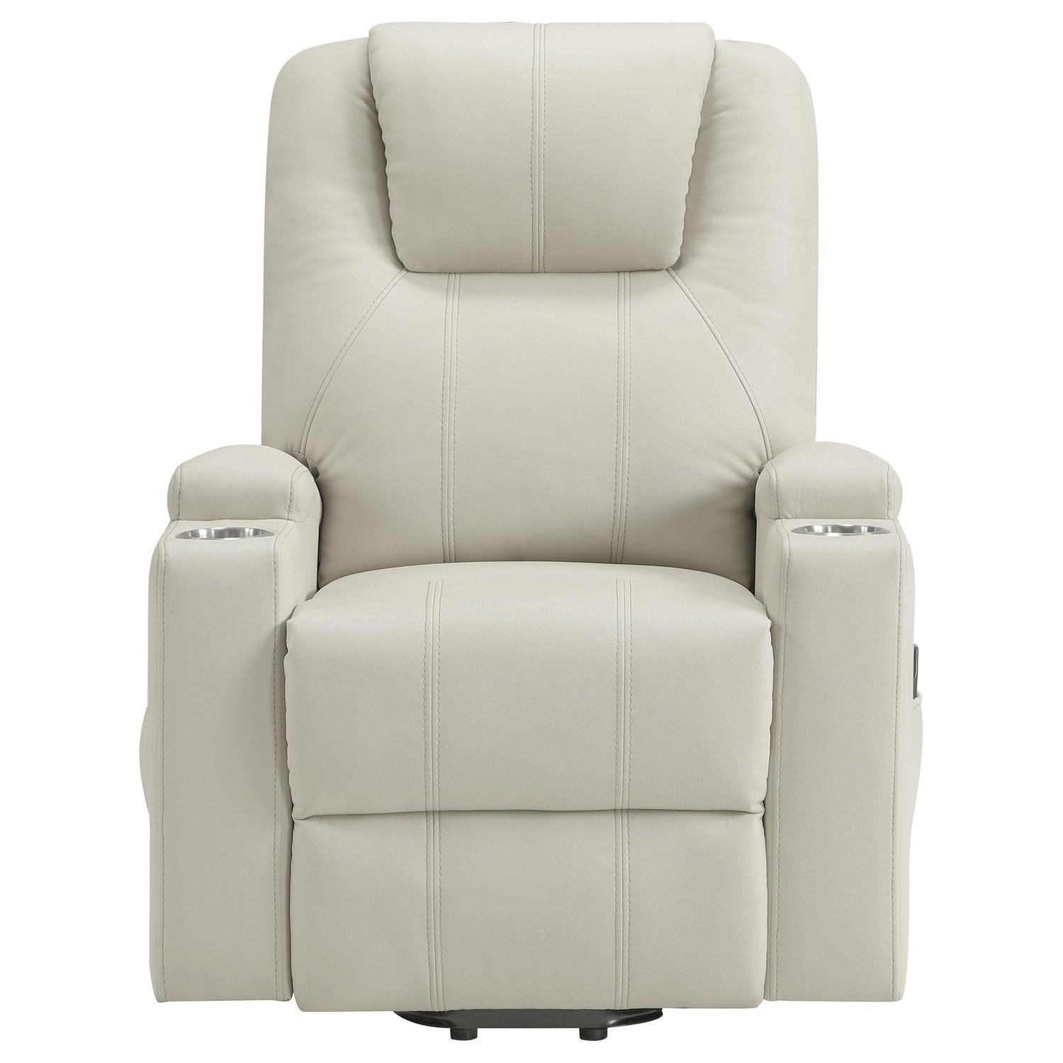 Armstrong Upholstered Power Lift Massage Recliner Ivory - 609477P