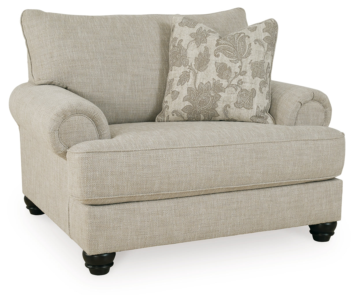 Asanti Chair and Ottoman in Fog - PKG012988
