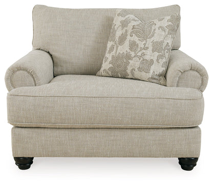 Asanti Sofa, Loveseat, Chair and Ottoman in Fog - PKG012990