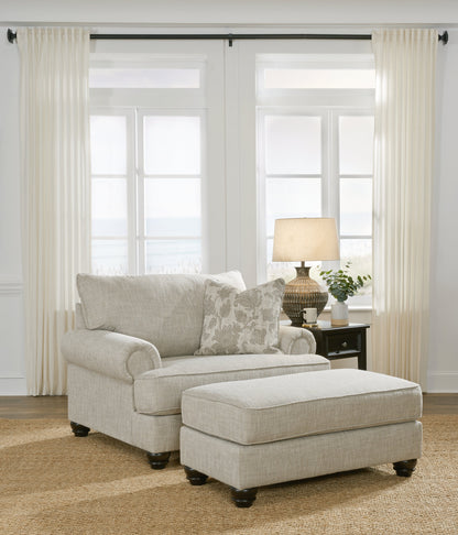 Asanti Sofa, Loveseat, Chair and Ottoman in Fog - PKG012990