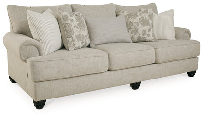 Asanti Sofa, Loveseat, Chair and Ottoman in Fog - PKG012990