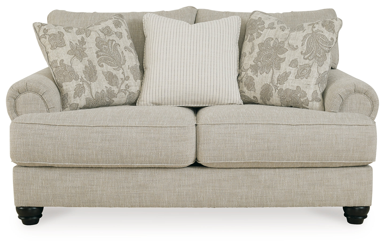 Asanti Sofa, Loveseat, Chair and Ottoman in Fog - PKG012990