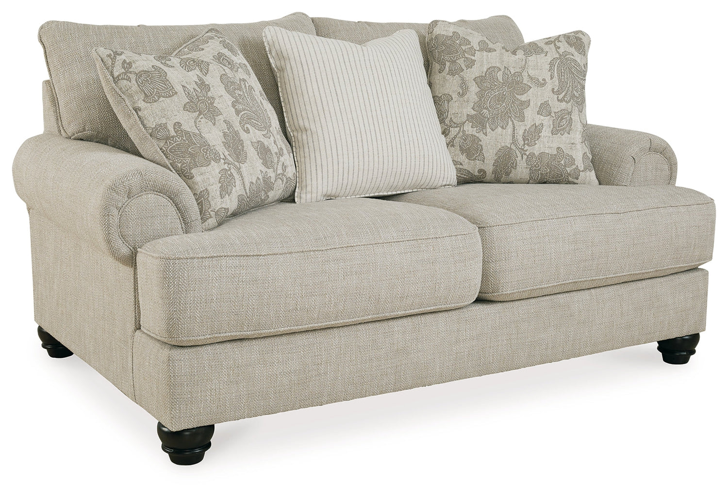Asanti Sofa, Loveseat, Chair and Ottoman in Fog - PKG012990