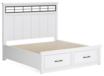 Ashbryn King Panel Bed, Dresser, Mirror and 2 Nightstands - B844B10
