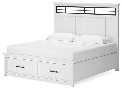 Ashbryn King Panel Bed, Dresser, Mirror and 2 Nightstands - B844B10