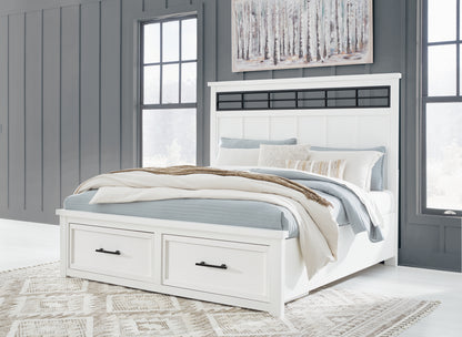Ashbryn King Panel Bed, Dresser, Mirror and 2 Nightstands - B844B10
