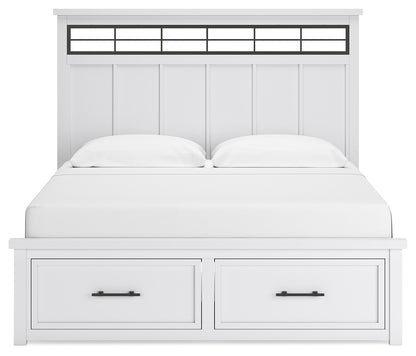 Ashbryn King Panel Bed, Dresser, Mirror and 2 Nightstands - B844B10