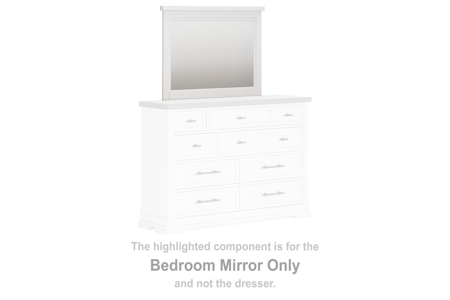 Ashbryn White/Natural Bedroom Mirror - B844-36