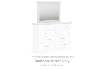 Ashbryn White/Natural Bedroom Mirror - B844-36