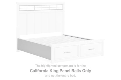 Ashbryn White/Natural California King Panel Rails - B844-94