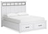 Ashbryn White/Natural California King Panel Storage Bed, Dresser and Mirror - B844B7