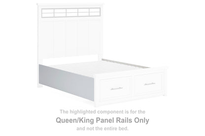 Ashbryn White/Natural Queen/King Panel Rails - B844-97