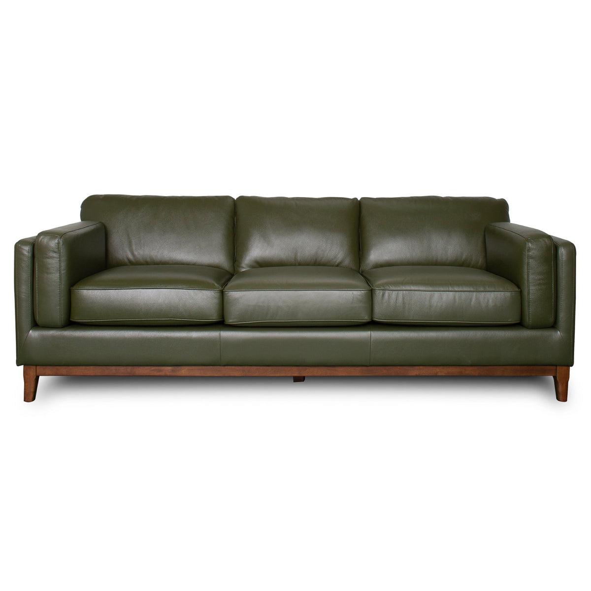 Raleigh Sustainable FSC Wood 3-Seater Top Grain Leather Sofa