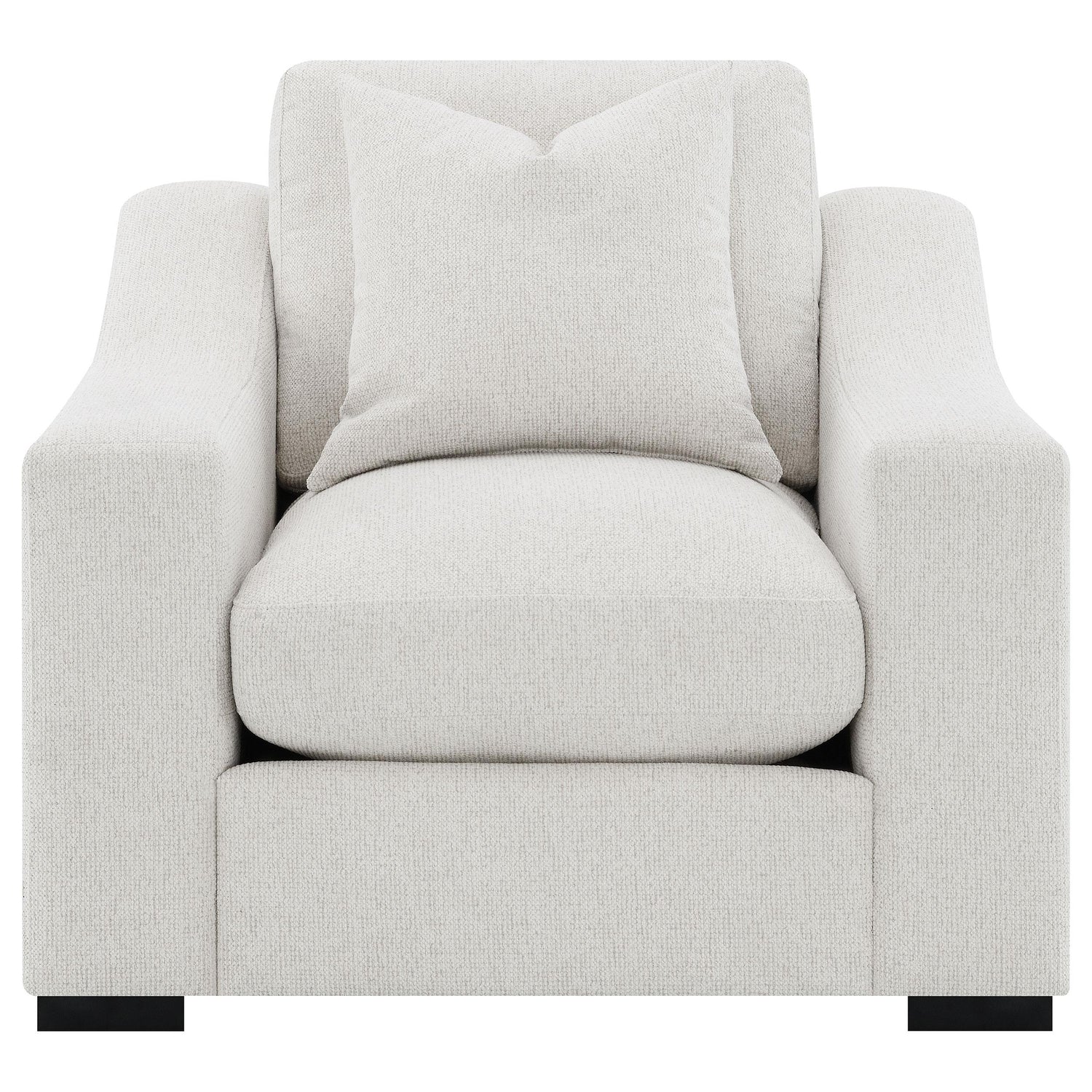 Ashlyn Fabric Upholstered Track Arm Accent Chair Sand - 552093