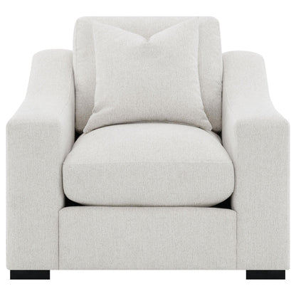 Ashlyn Fabric Upholstered Track Arm Accent Chair Sand - 552093