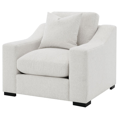 Ashlyn Fabric Upholstered Track Arm Accent Chair Sand - 552093