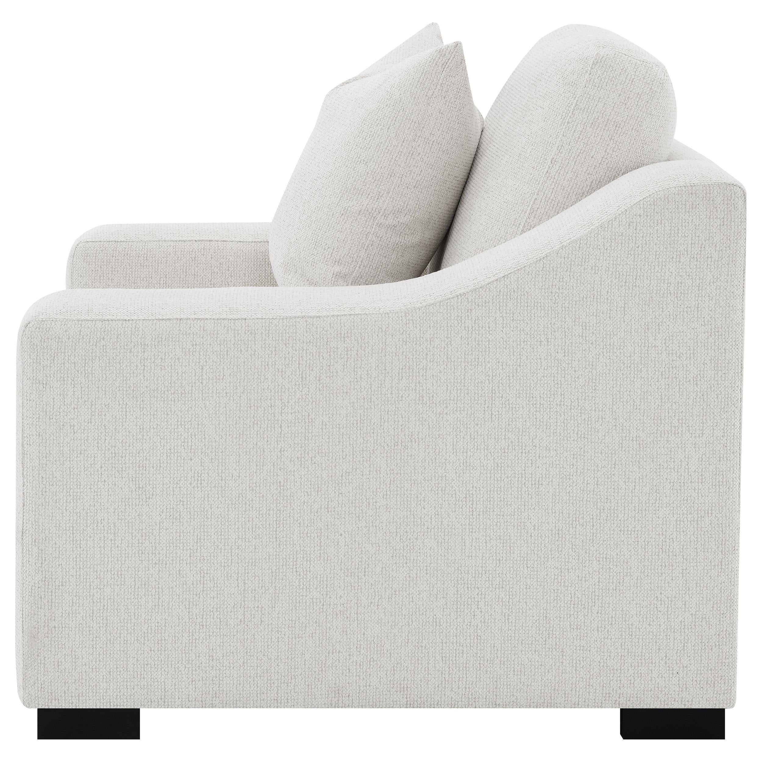 Ashlyn Fabric Upholstered Track Arm Accent Chair Sand - 552093