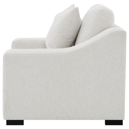 Ashlyn Fabric Upholstered Track Arm Accent Chair Sand - 552093