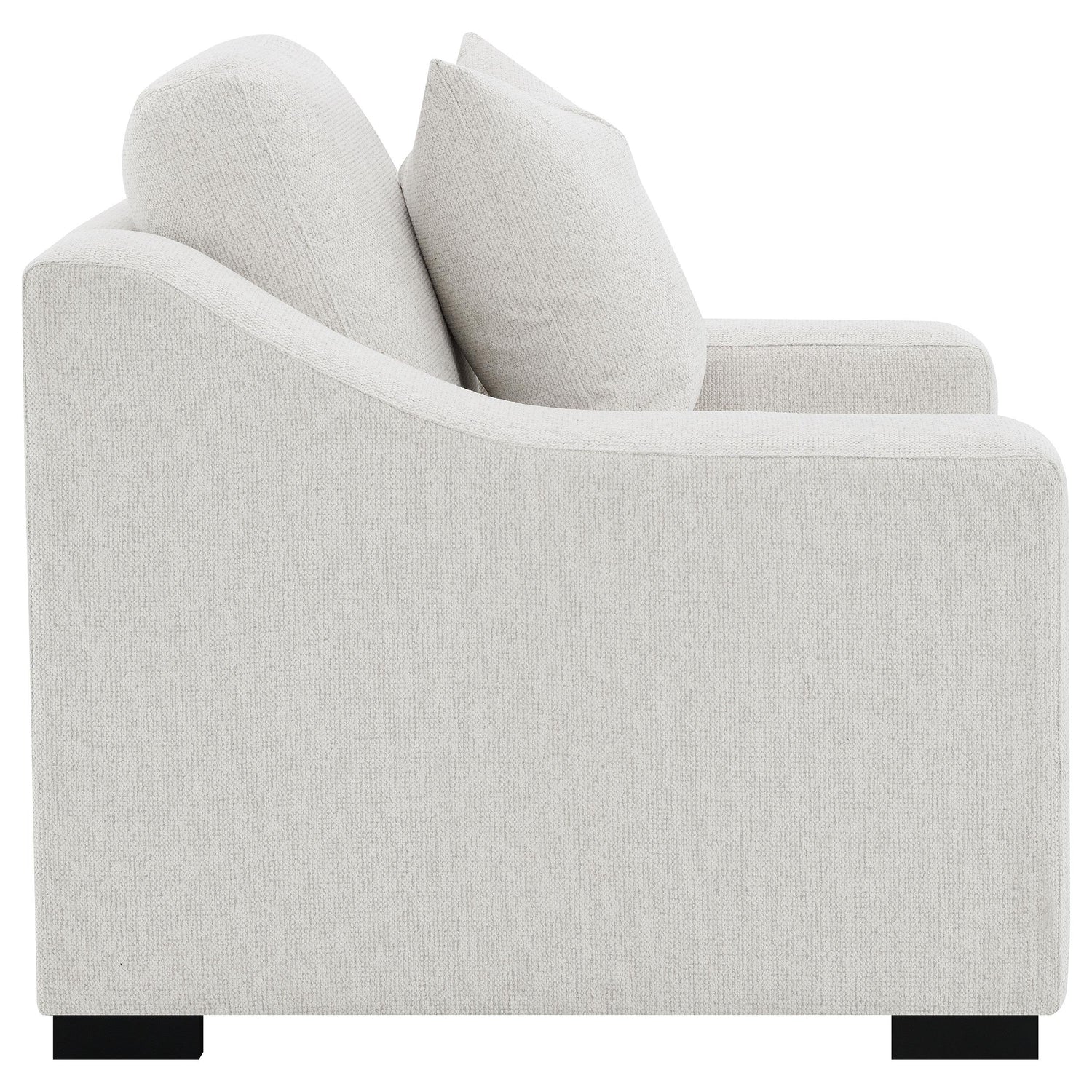 Ashlyn Fabric Upholstered Track Arm Accent Chair Sand - 552093