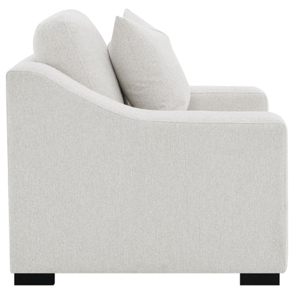 Ashlyn Fabric Upholstered Track Arm Accent Chair Sand - 552093