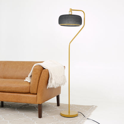 Astris Floor Lamp Black Sprayed and Gold - FLL04104201