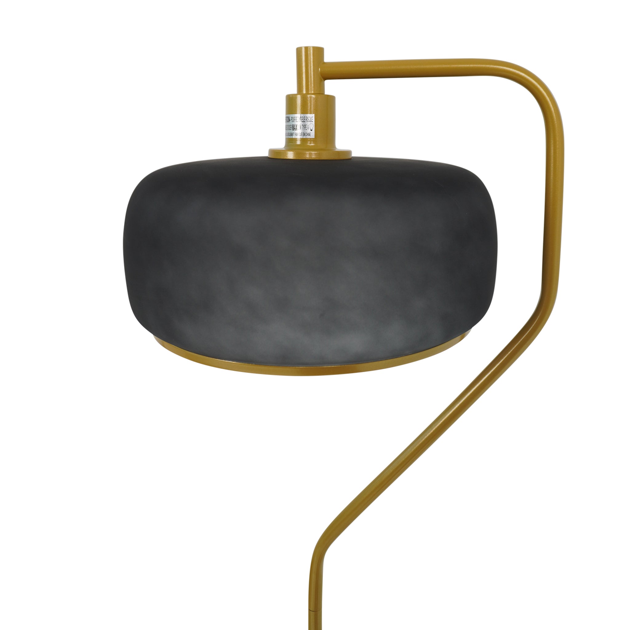 Astris Floor Lamp Black Sprayed and Gold - FLL04104201