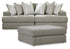 Avaliyah 2-Piece Sectional with Ottoman in Ash - PKG015527