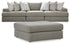 Avaliyah 3-Piece Sectional with Ottoman in Ash - PKG015529