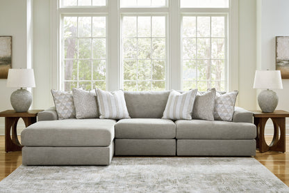Avaliyah 3-Piece Sectional with Ottoman in Ash - PKG015530