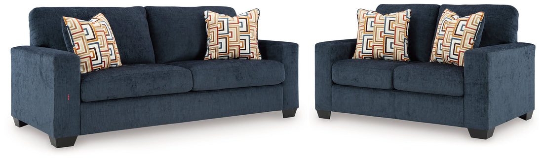 Aviemore Sofa and Loveseat in Ink from Ashley - Luna Furniture