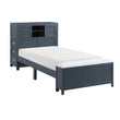 B2024BUBC-1* (2) Twin Bookcase Bed with Hidden Desk, Stool and Storage Bench - B2024BUBC-1*