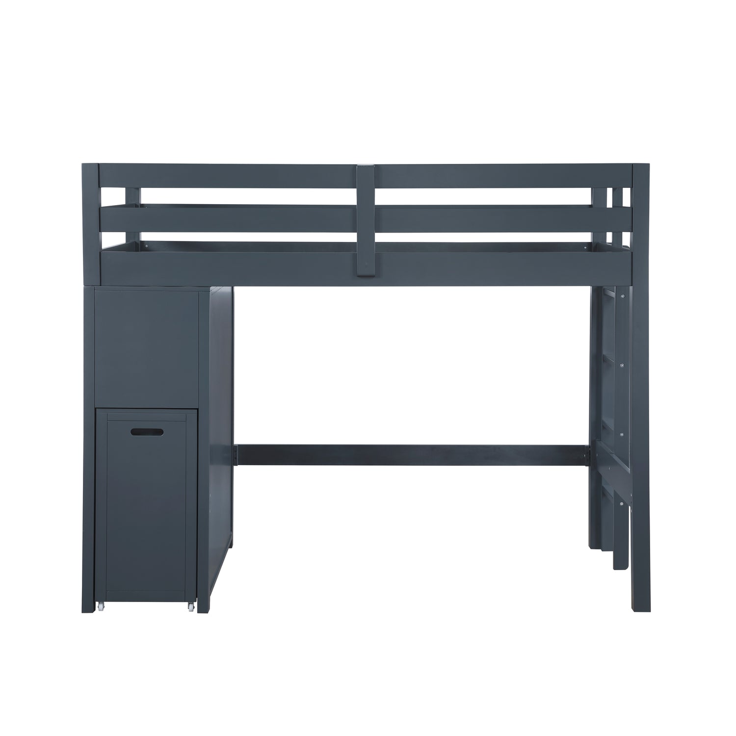 B2024BULTF-1* (6) Twin/Full Loft Bunk Bed with Chest and Hidden Desk - B2024BULTF-1*