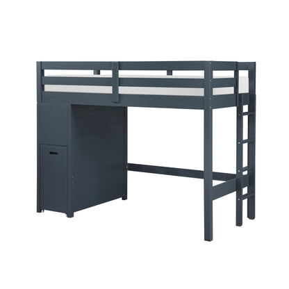 B2024BULTF-1* (6) Twin/Full Loft Bunk Bed with Chest and Hidden Desk - B2024BULTF-1*