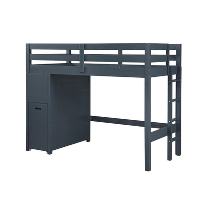 B2024BULTF-1* (6) Twin/Full Loft Bunk Bed with Chest and Hidden Desk - B2024BULTF-1*